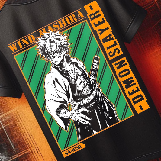 Demon Slayer - Sanemi Shinazugawa Tshirt | Anime Graphic Tee
