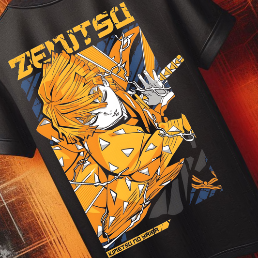 Demon Slayer - Zenitsu Agatsuma Tshirt v3 | Anime Graphic Tee