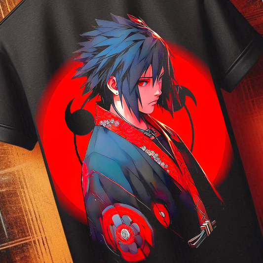 Naruto - Sasuke Uchiha - AI Design | Anime Graphic Tee