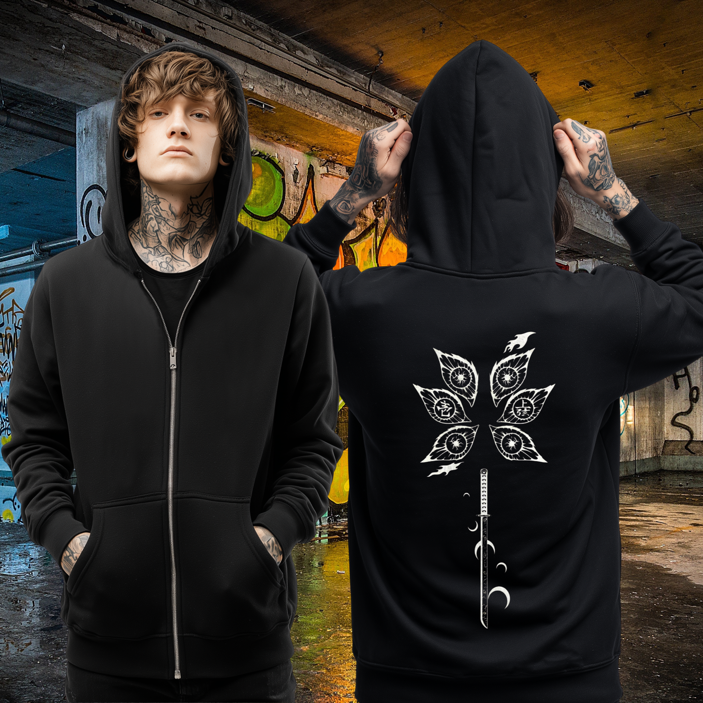 Upper Moon Zip Up Hoodie