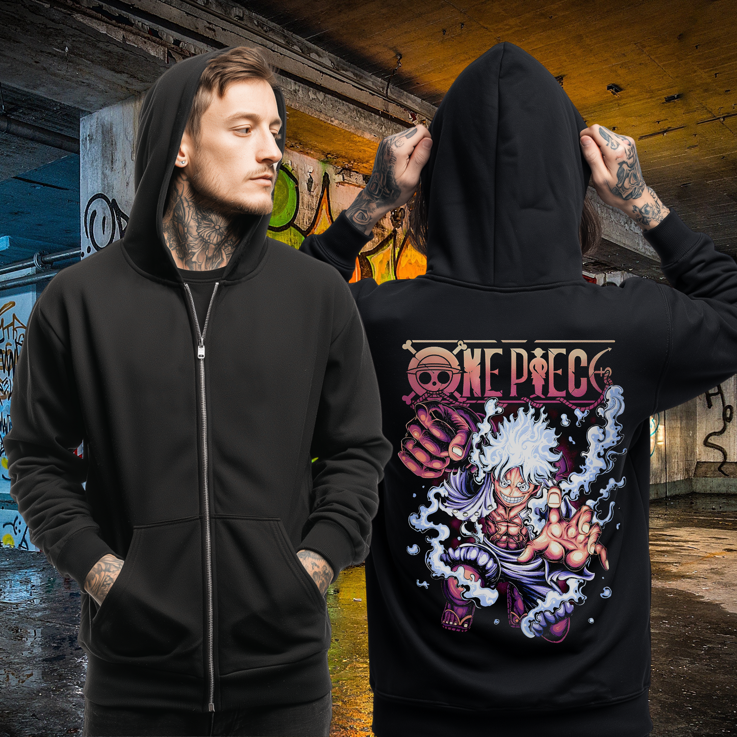 One Piece Zip Up Hoodie