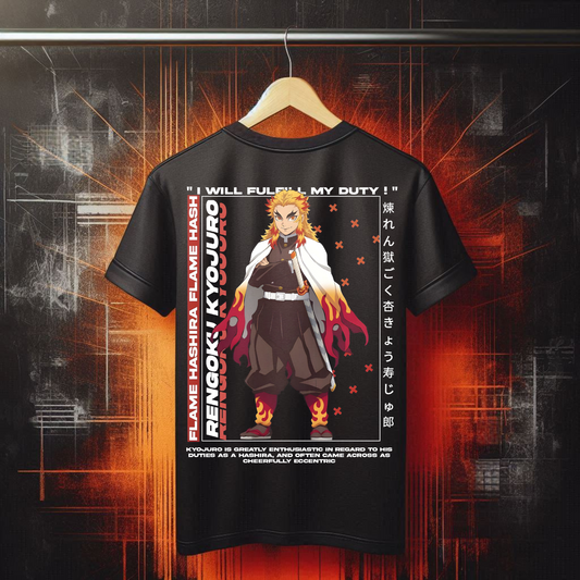 Demon Slayer - Kyojuro Rengoku Tshirt v2 | Anime Graphic Tee