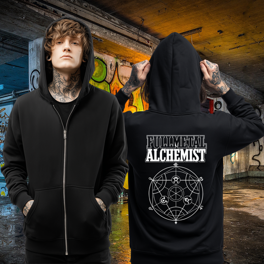 Full Metal Alchemist Zip Up Hoodie - Logo
