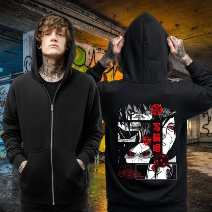 Sharingan Zip Up Hoodie