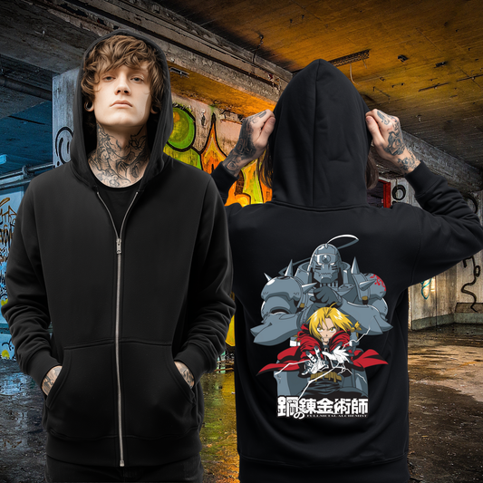 Full Metal Alchemist Zip Up Hoodie - Brothers