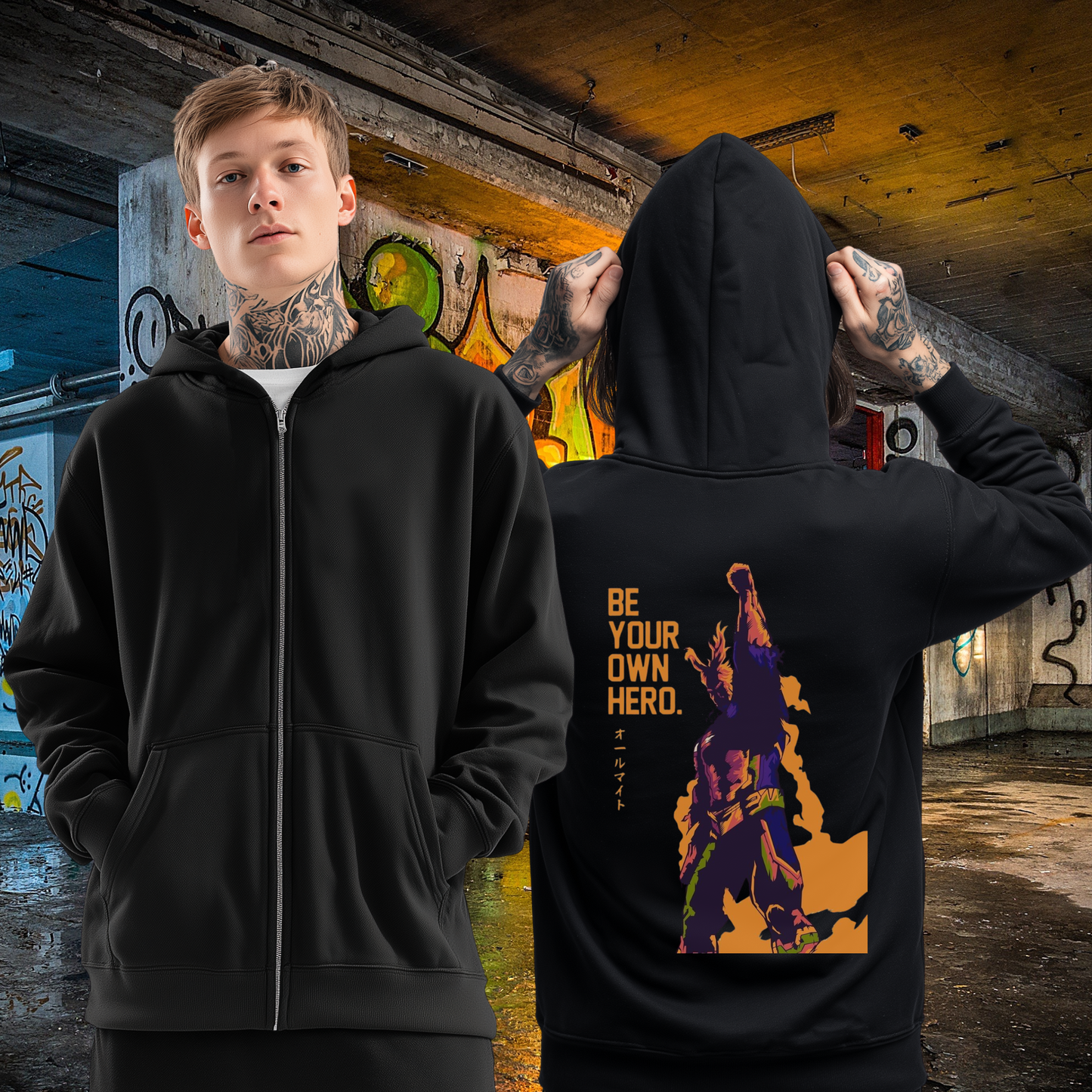 My Hero Academia - All Might Full Zip Up Hoodie