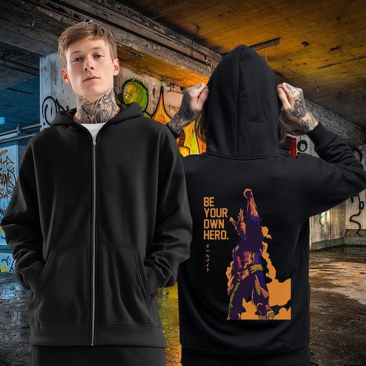 My Hero Academia - All Might Full Zip Up Hoodie
