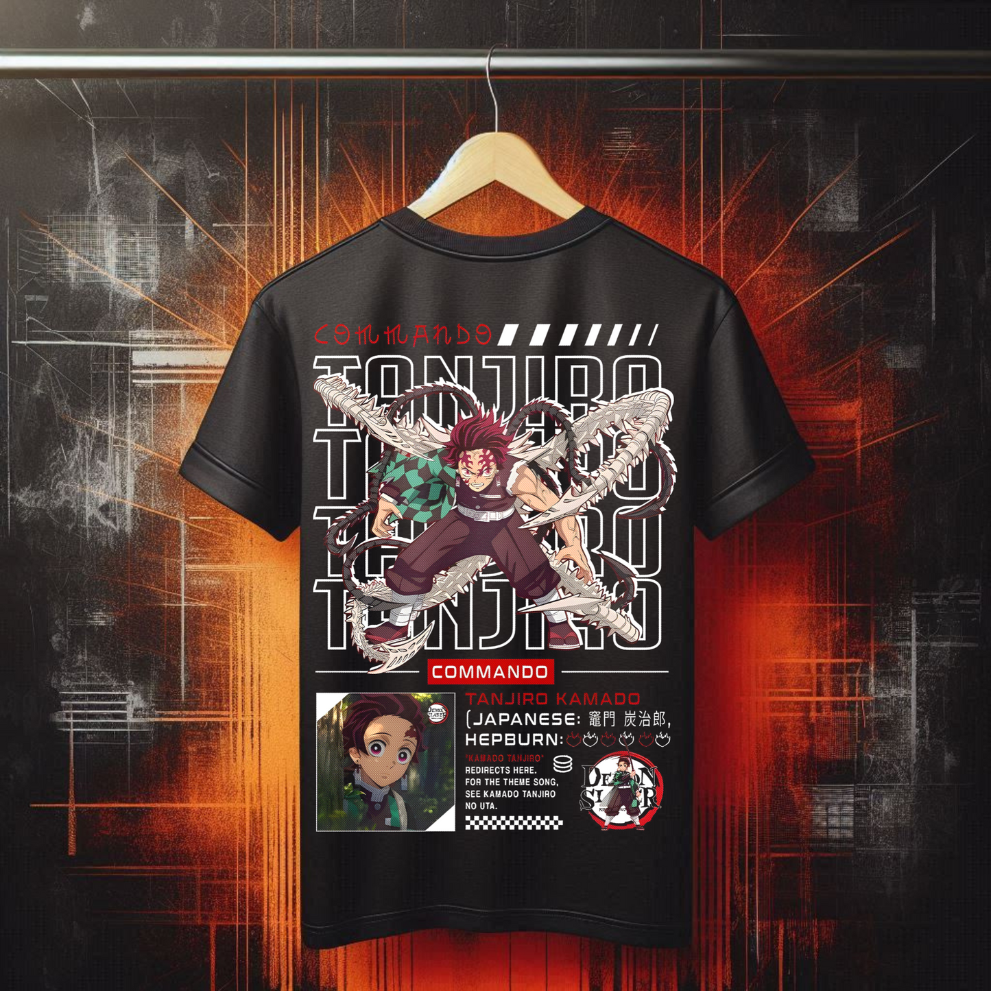 Demon Slayer - Tanjiro Kamado Demon | Anime Graphic Tee