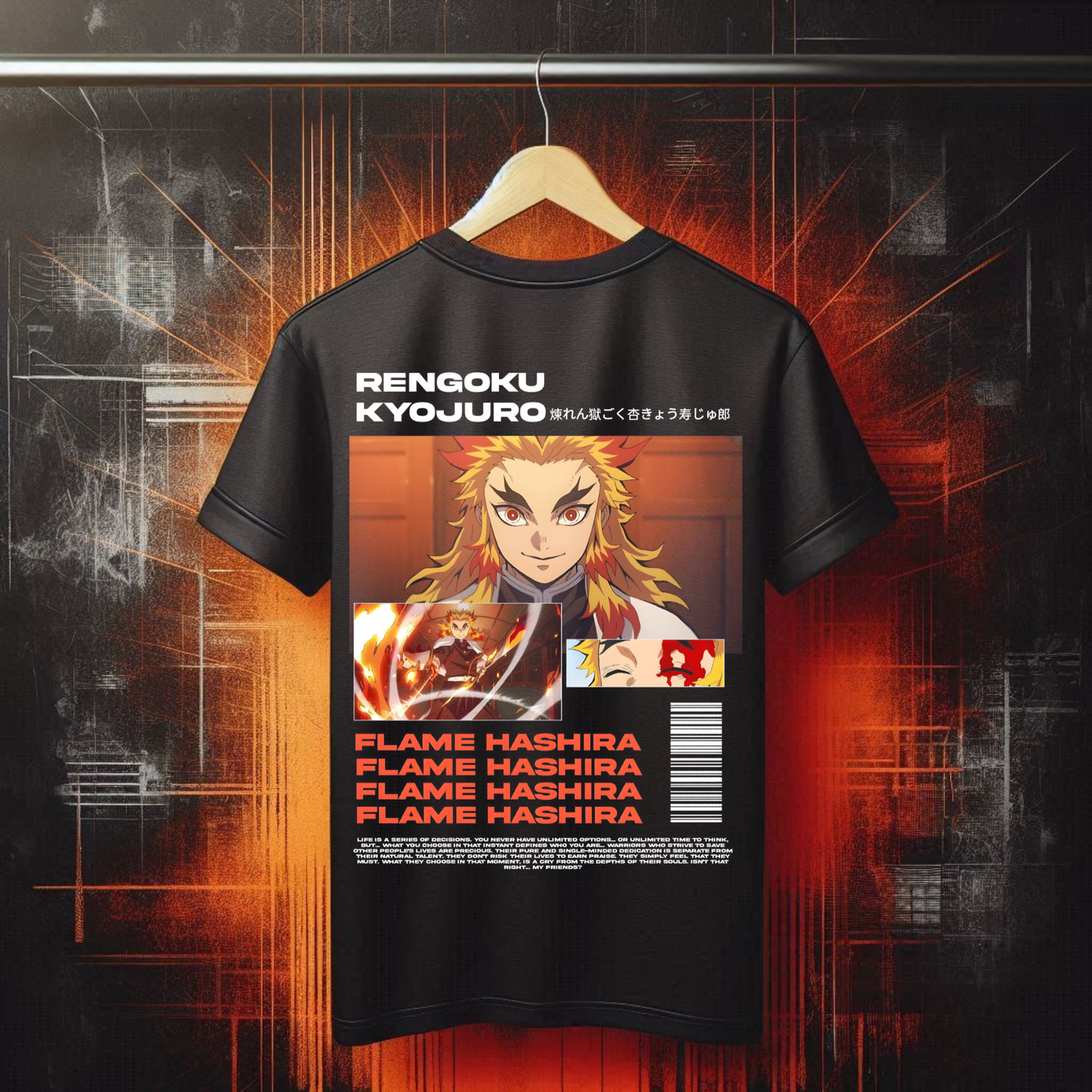 Demon Slayer - Kyojuro Rengoku Tshirt | Anime Graphic Tee