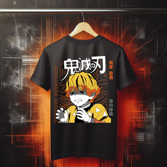 Demon Slayer - Zenitsu Agatsuma Tshirt v6 | Anime Graphic Tee