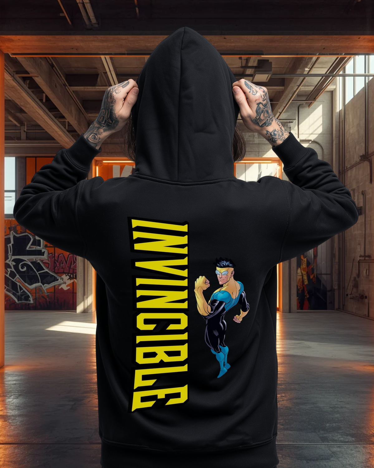 Invincible con College Hoodie – alternate product view