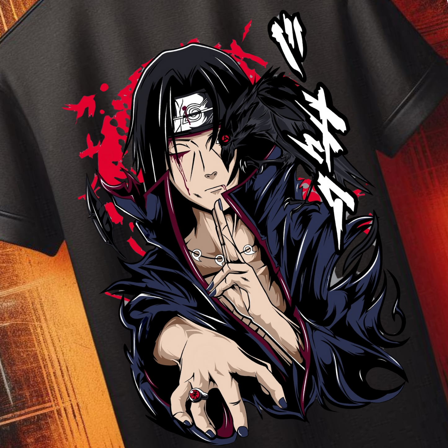 Naruto - Itachi Uchiha - Crows | Anime Graphic Tee