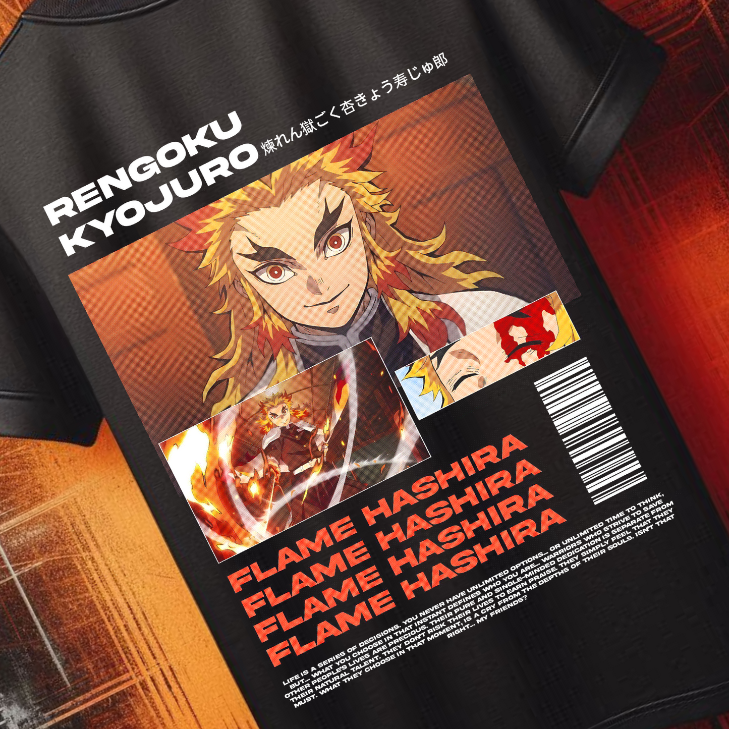Demon Slayer - Kyojuro Rengoku Tshirt | Anime Graphic Tee