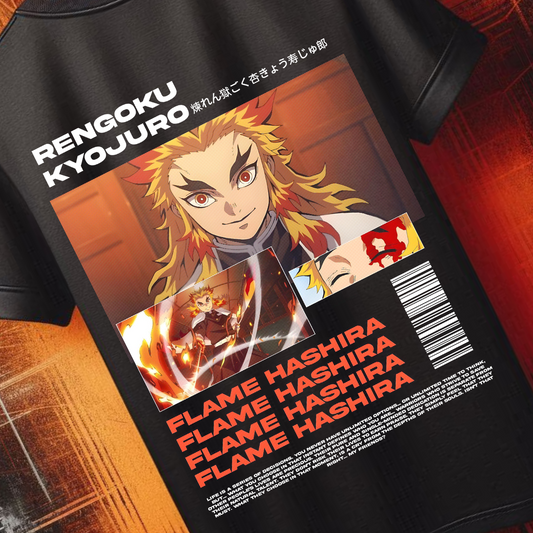 Demon Slayer - Kyojuro Rengoku Tshirt | Anime Graphic Tee