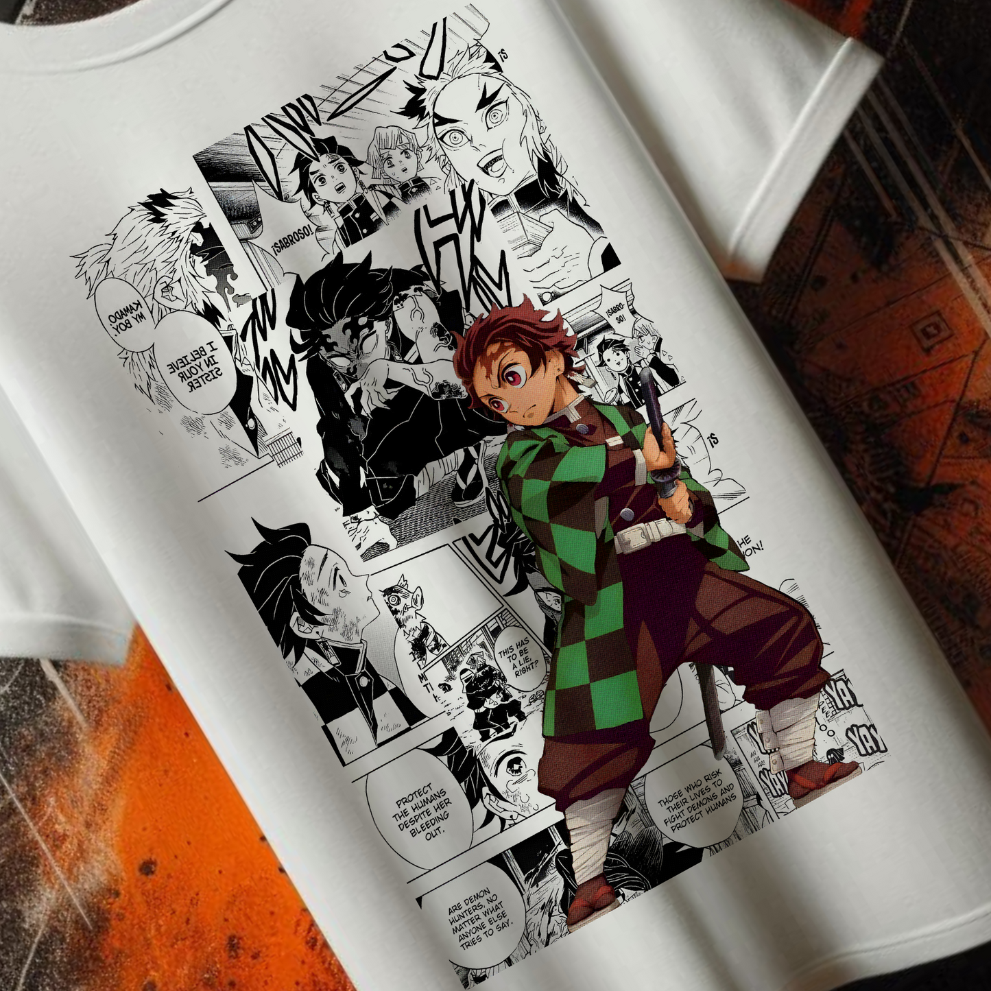 Demon Slayer - Tanjiro Kamado White Tee | Anime Graphic Tee