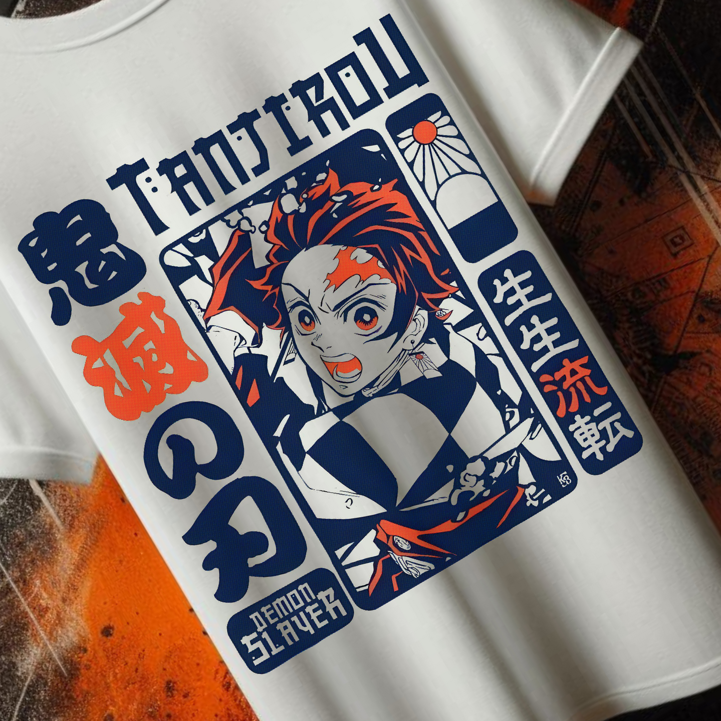Demon Slayer - Tanjiro Kamado White Tee 2 | Anime Graphic Tee