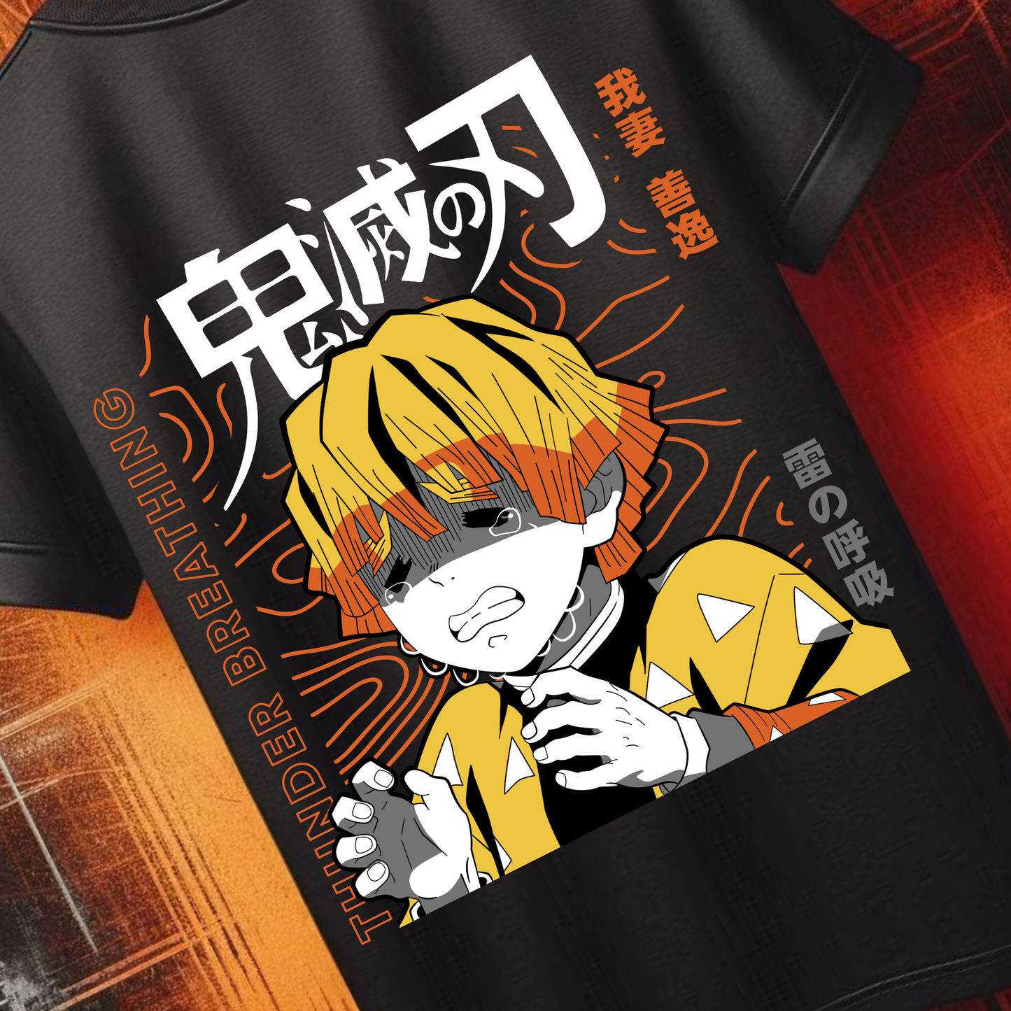 Demon Slayer - Zenitsu Agatsuma Tshirt v6 | Anime Graphic Tee