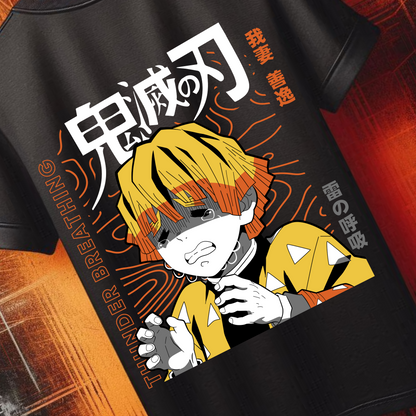 Demon Slayer - Zenitsu Agatsuma Tshirt v6 | Anime Graphic Tee
