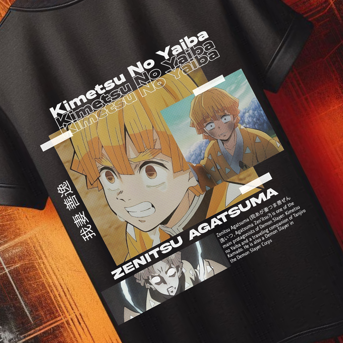 Demon Slayer - Zenitsu Agatsuma Tshirt v2 | Anime Graphic Tee