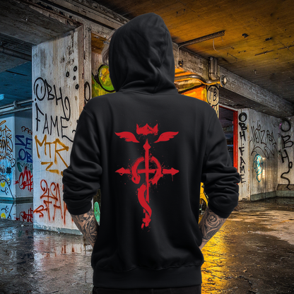Full Metal Alchemist Zip Up Hoodie - Crest