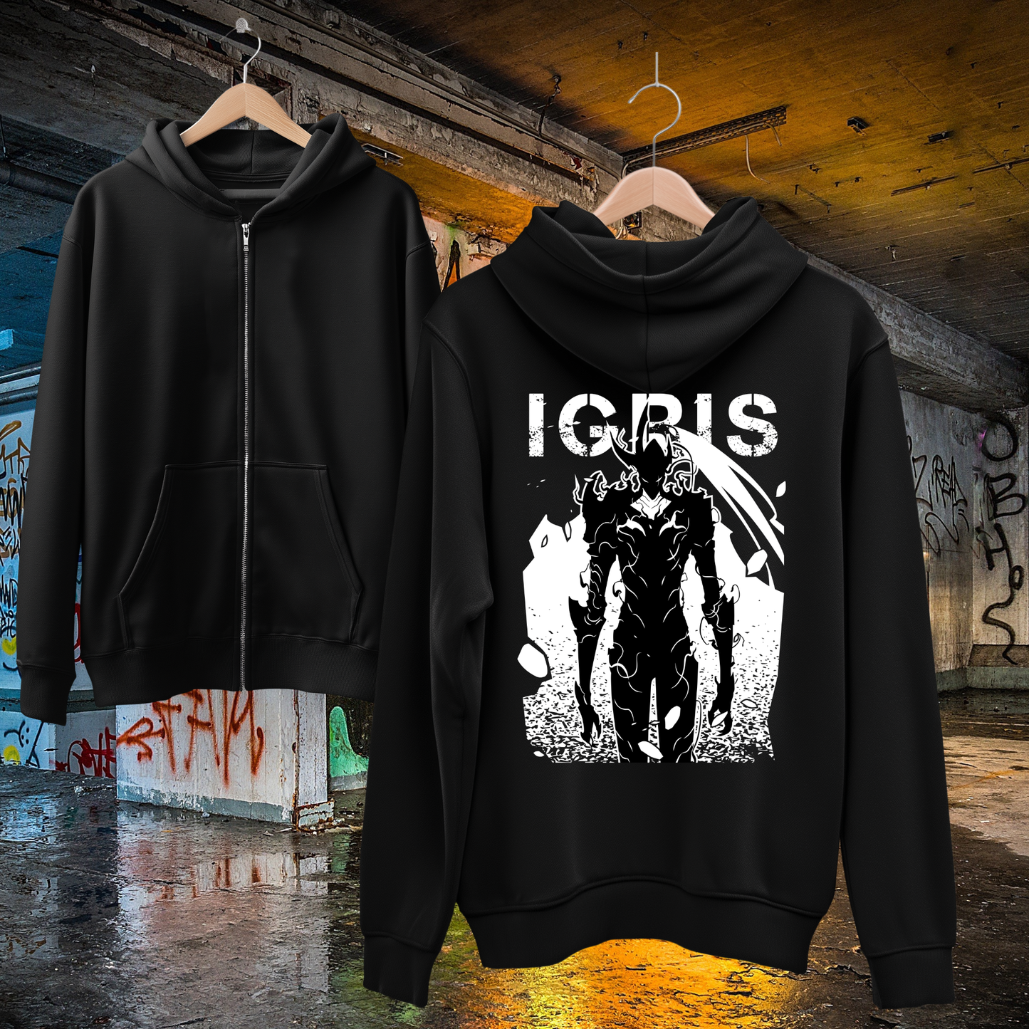 Solo Leveling Igris Full Zip Up Hoodie