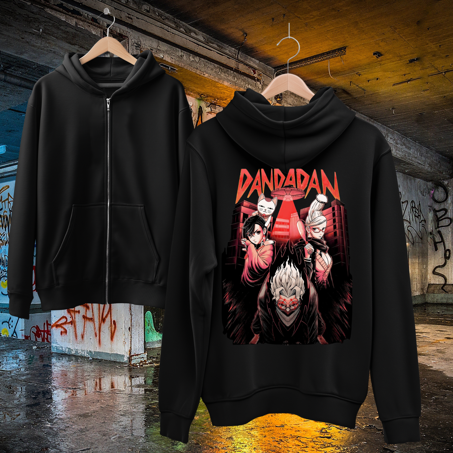 Dan Da Dan Full Zip Up Hoodie