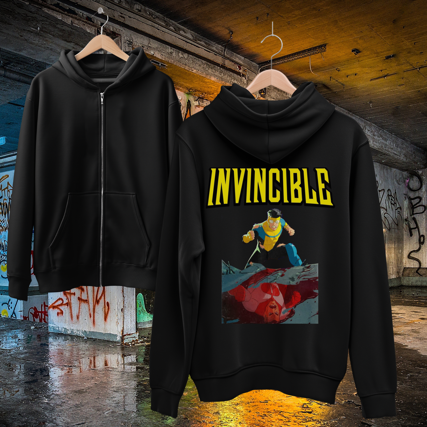 Invincible - Mark vs Omni Full Zip Up Hoodie