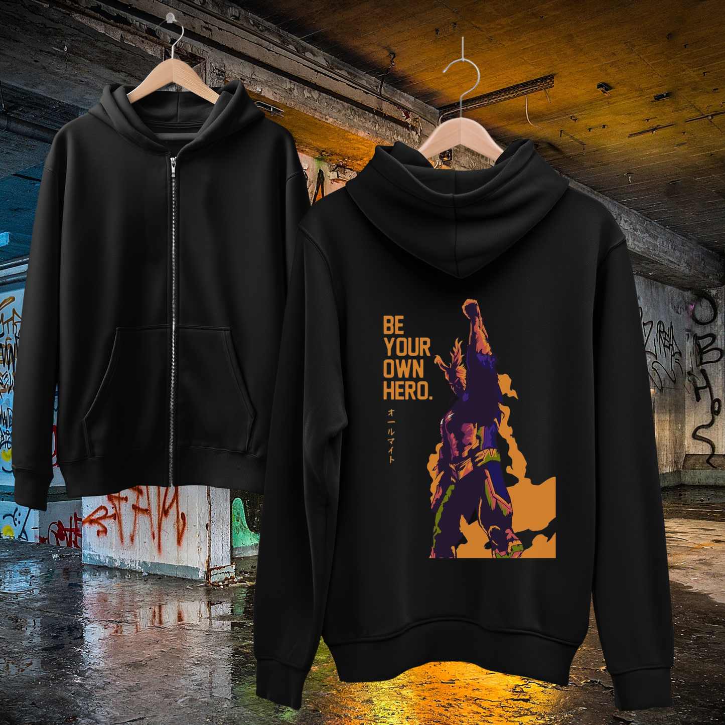 My Hero Academia - All Might Full Zip Up Hoodie