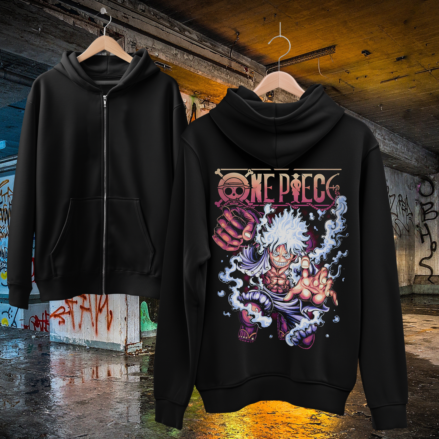 One Piece Zip Up Hoodie