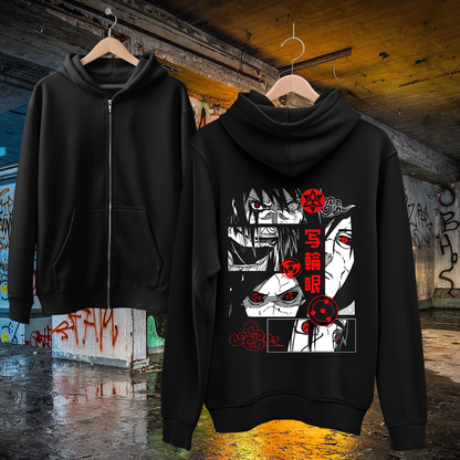 Sharingan Zip Up Hoodie