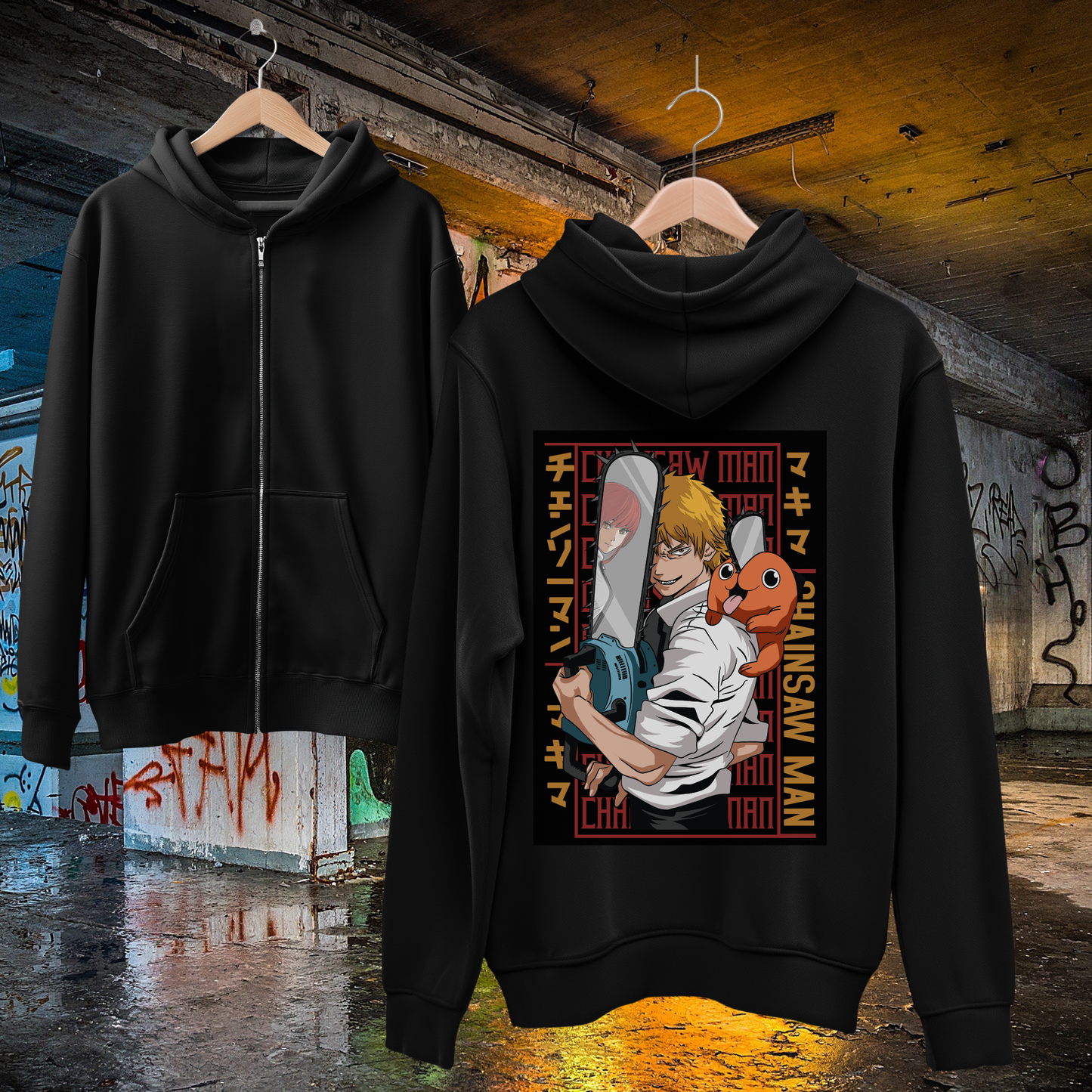 Chainsaw Man Zip Up Hoodie