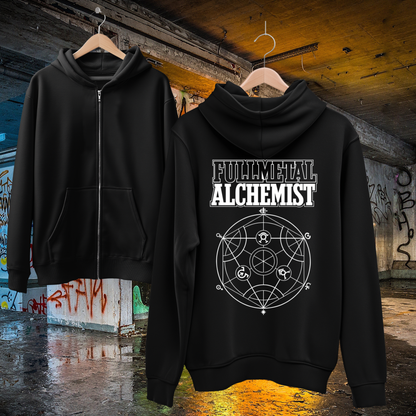 Full Metal Alchemist Zip Up Hoodie - Logo