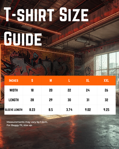 Anime Tees 4 U T-shirt size guide